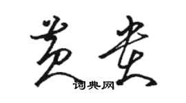 駱恆光黃貴草書個性簽名怎么寫