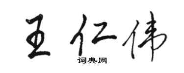 駱恆光王仁偉行書個性簽名怎么寫