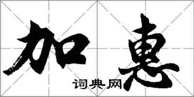 胡問遂加惠行書怎么寫