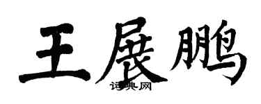 翁闓運王展鵬楷書個性簽名怎么寫