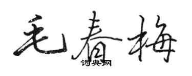 駱恆光毛春梅行書個性簽名怎么寫