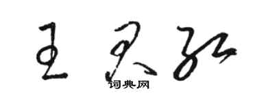 駱恆光王君紅草書個性簽名怎么寫