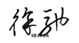 駱恆光徐馳草書個性簽名怎么寫