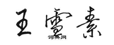 駱恆光王雪素行書個性簽名怎么寫