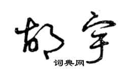 曾慶福胡宇草書個性簽名怎么寫