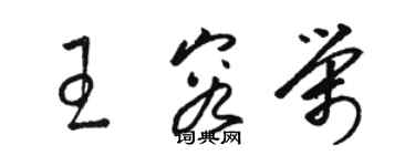 駱恆光王容榮草書個性簽名怎么寫