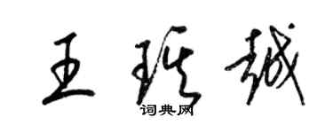 梁錦英王琪越草書個性簽名怎么寫