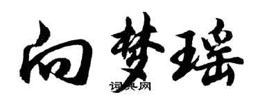胡問遂向夢瑤行書個性簽名怎么寫