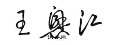 駱恆光王興江草書個性簽名怎么寫