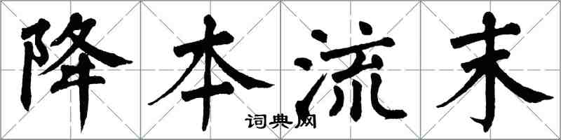 翁闓運降本流末楷書怎么寫