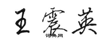 駱恆光王震英行書個性簽名怎么寫