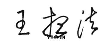 駱恆光王想法草書個性簽名怎么寫