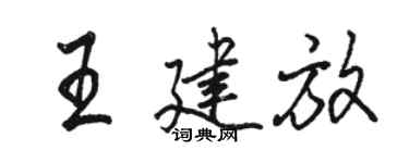 駱恆光王建放行書個性簽名怎么寫