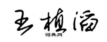 朱錫榮王植滔草書個性簽名怎么寫