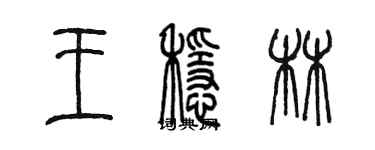 陳墨王穩林篆書個性簽名怎么寫
