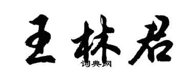 胡問遂王林君行書個性簽名怎么寫