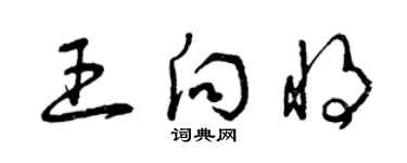 曾慶福王向將草書個性簽名怎么寫