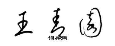 梁錦英王青園草書個性簽名怎么寫