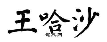 翁闓運王哈沙楷書個性簽名怎么寫