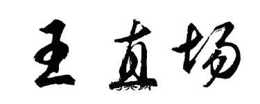 胡問遂王直場行書個性簽名怎么寫