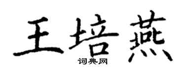 丁謙王培燕楷書個性簽名怎么寫
