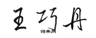 駱恆光王巧丹行書個性簽名怎么寫