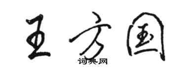 駱恆光王方國行書個性簽名怎么寫