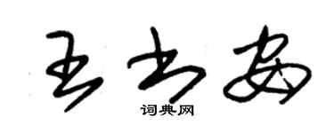 朱錫榮王書安草書個性簽名怎么寫