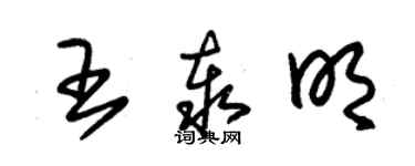 朱錫榮王泰明草書個性簽名怎么寫