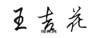 駱恆光王吉花行書個性簽名怎么寫