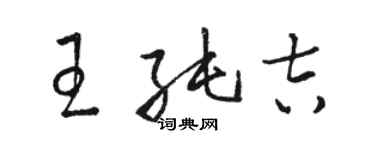 駱恆光王純吉草書個性簽名怎么寫