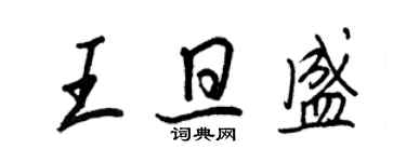 王正良王旦盛行書個性簽名怎么寫