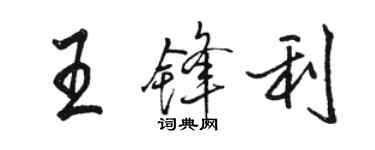 駱恆光王鋒利行書個性簽名怎么寫