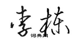 駱恆光李棟草書個性簽名怎么寫
