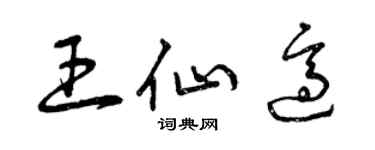 曾慶福王仙適草書個性簽名怎么寫