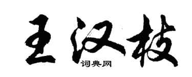 胡問遂王漢枝行書個性簽名怎么寫