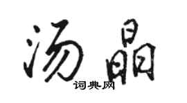 駱恆光湯晶行書個性簽名怎么寫