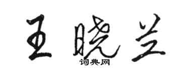 駱恆光王曉蘭行書個性簽名怎么寫