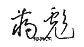 駱恆光蔣彪草書個性簽名怎么寫