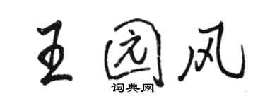 駱恆光王園風行書個性簽名怎么寫