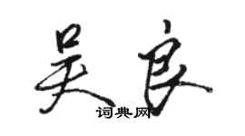 駱恆光吳良行書個性簽名怎么寫