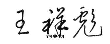 駱恆光王祥彪草書個性簽名怎么寫