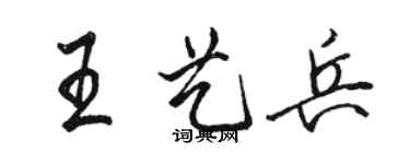 駱恆光王藝兵行書個性簽名怎么寫