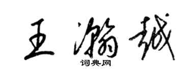 梁錦英王瀚越草書個性簽名怎么寫