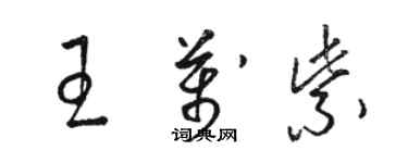 駱恆光王萬紫草書個性簽名怎么寫