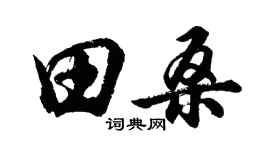 胡問遂田桑行書個性簽名怎么寫