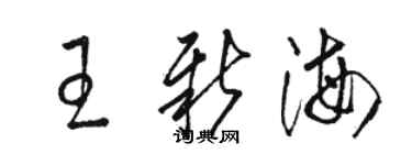 駱恆光王新海草書個性簽名怎么寫