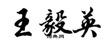 胡問遂王毅英行書個性簽名怎么寫