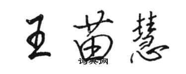 駱恆光王苗慧行書個性簽名怎么寫