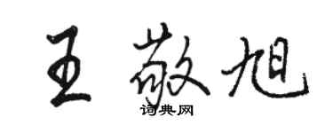 駱恆光王敬旭行書個性簽名怎么寫